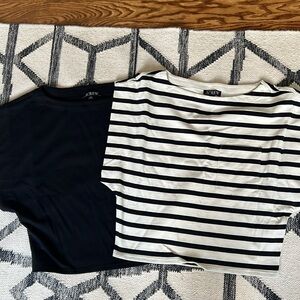 NWOT JCrew Boatneck Muscle T-Shirt Mariner cotton Size medium bundle